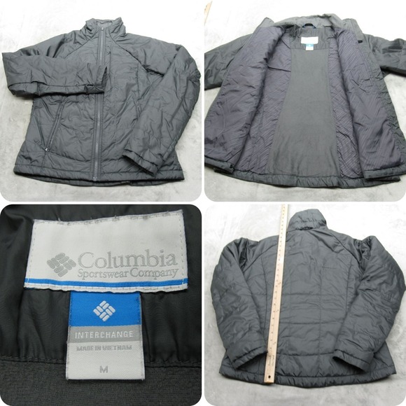 Columbia Jacket Womens Medium Gray Interchange Omni-Shield Lightweight Puffer - Picture 1 of 14